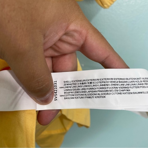 Sovere Noble Mini Dress Cut Out Puff Sleeve Buttercup Yellow‎ Sz XS - Picture 5 of 6